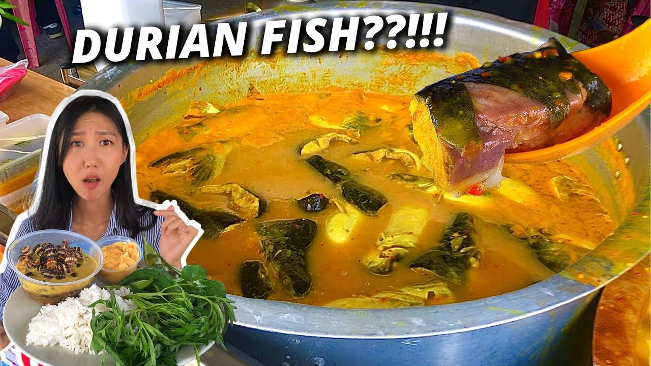 JANGAN TAKUT!!!🤮ㅣGadis Korea 🇰🇷 Cuba Ikan Patin Tempoyak!!!ㅣSHOCKING MALAYSIAN FOOD!!!ㅣ발효 두리안 먹방!