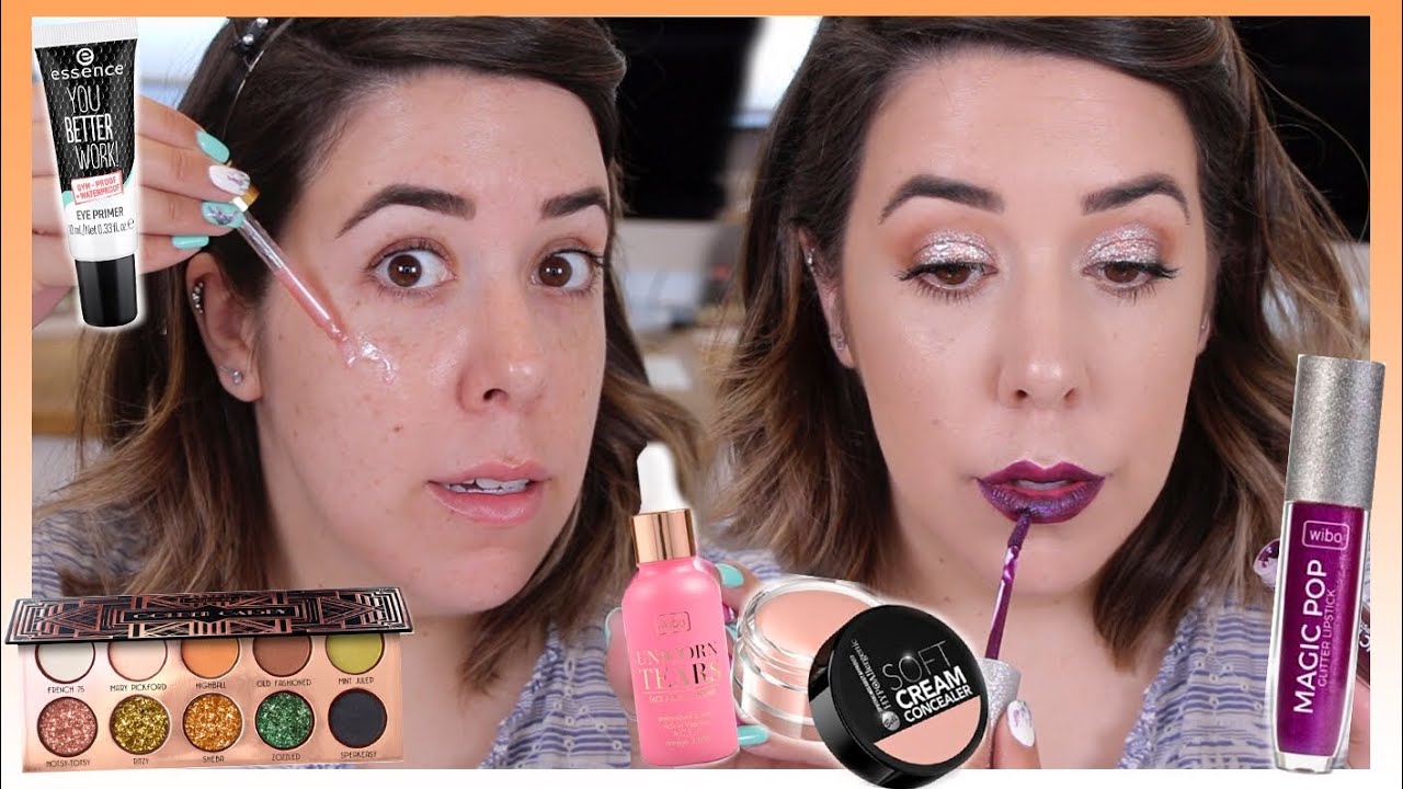 PROBANDO MAQUILLAJE LOW COST DE ESSENCE, WIBO, LA SPLASH, 3INA,...