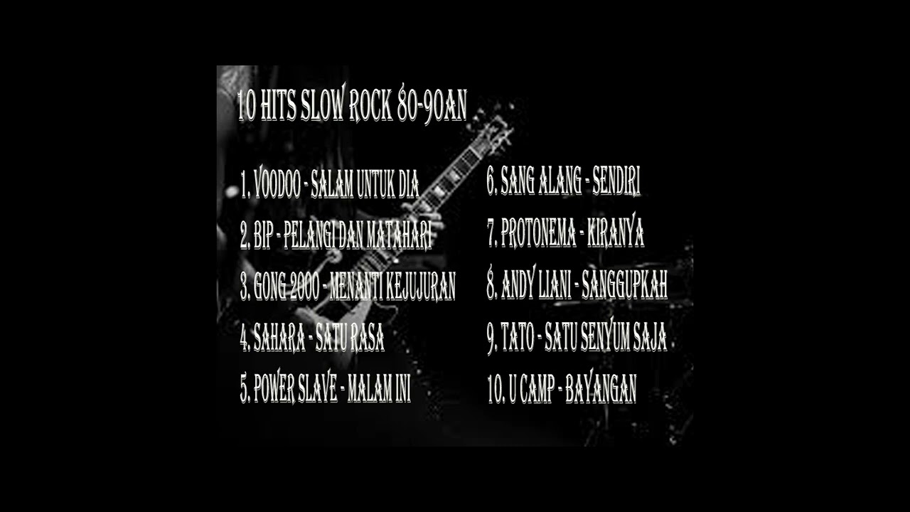 Top 10 Hits Slow Rock Indo 80-90an