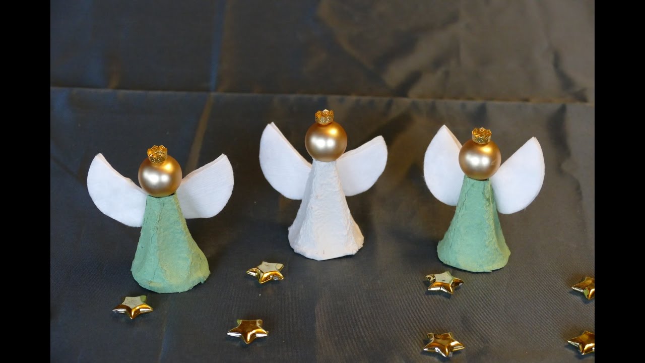 Engel / angel basteln aus Eierschachteln – super einfach! Basteln mit Kindern