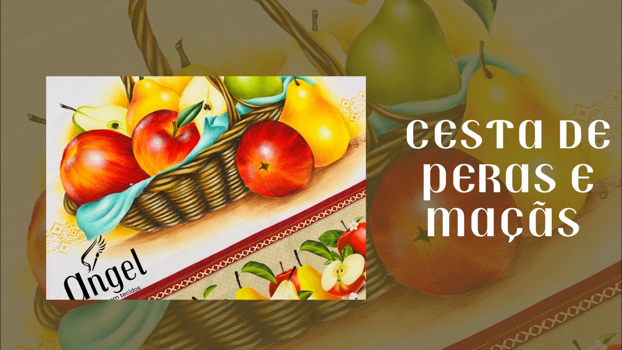 Como pintar cesta se pêras e maçãs | aula 06 apostila cesta de frutas