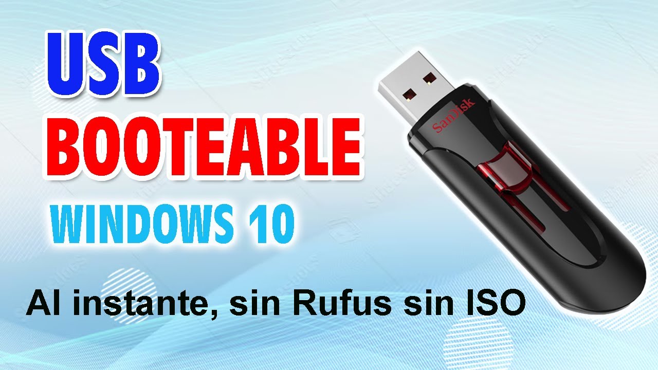 Crear USB Booteable Windows 10 sin usar programas facil y sencillo