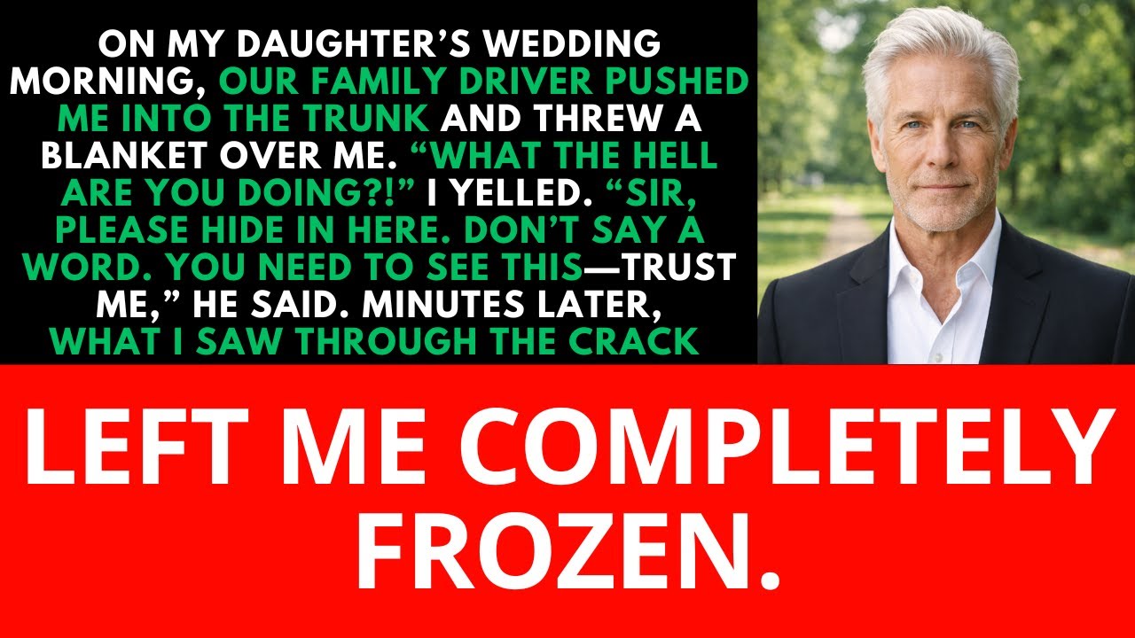 “Don’t Say A Word. Trust Me.” The Driver Pushed Me Into The Trunk On My Daughter’s Wedding Morning.