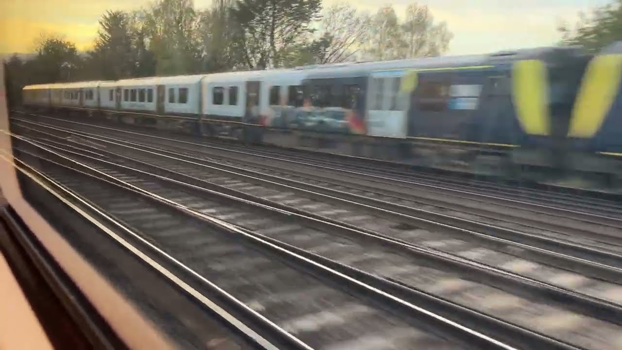 Journey on South Western Railway between Surbiton and Hampton Court