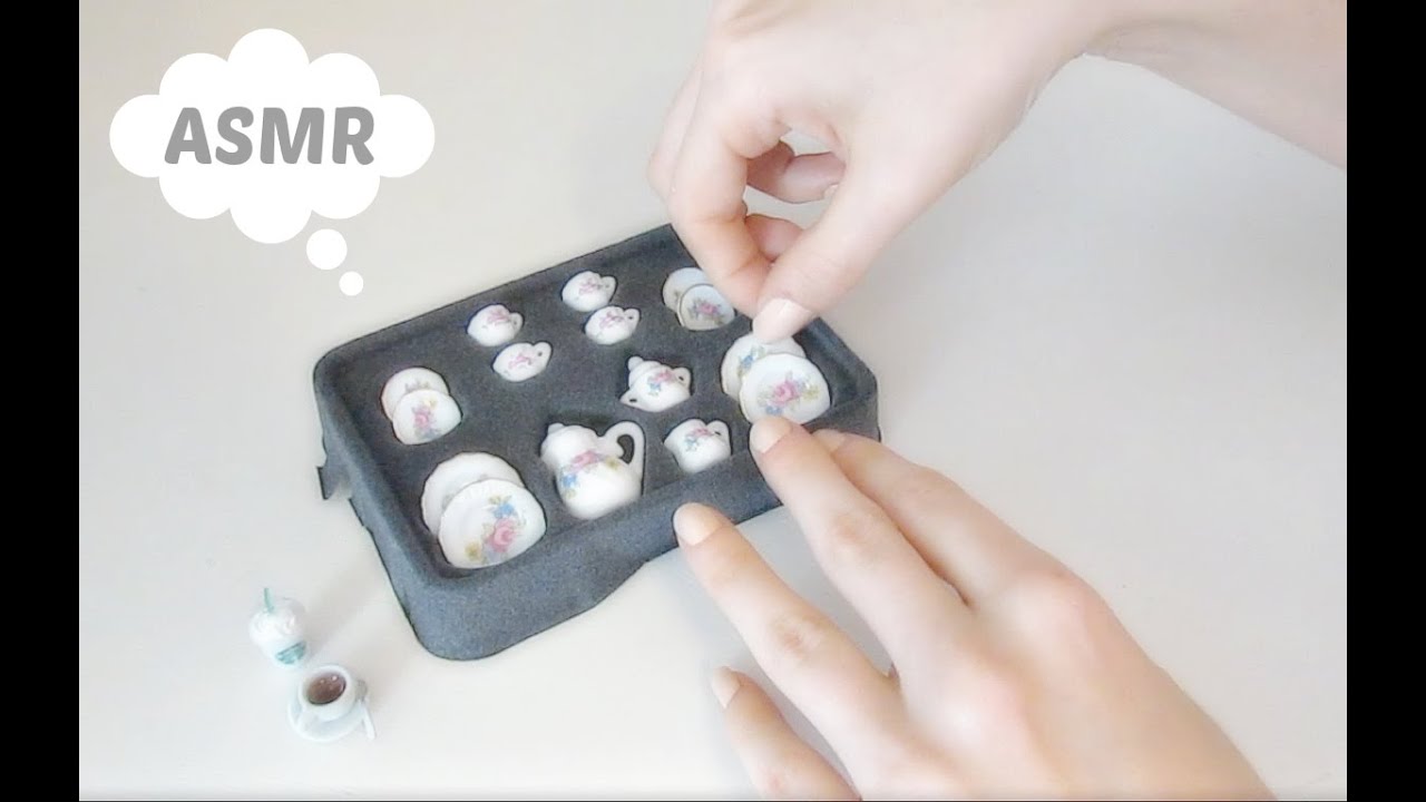 ASMR - Showing you my miniature tea set - wordless
