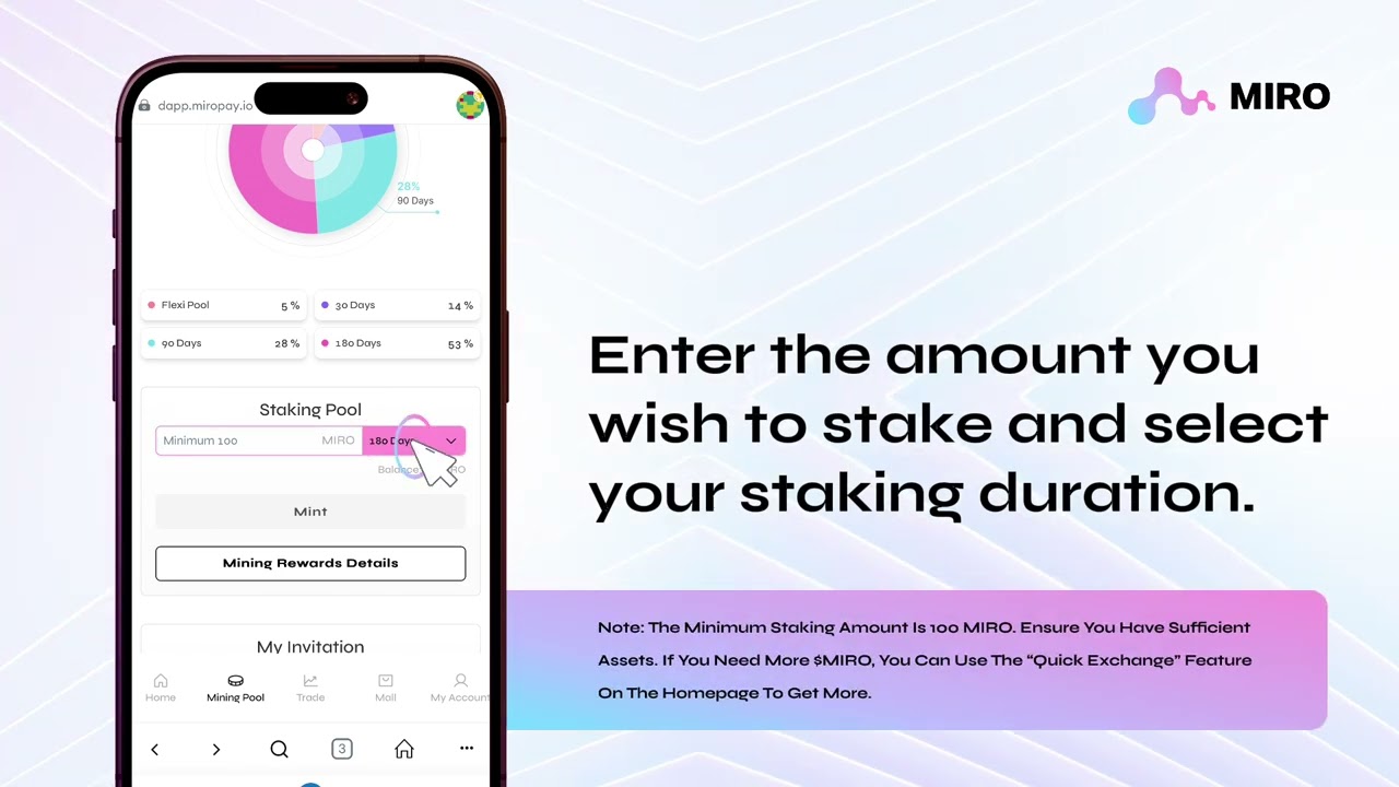 MIRO DApp User Guide: Participating in Mining