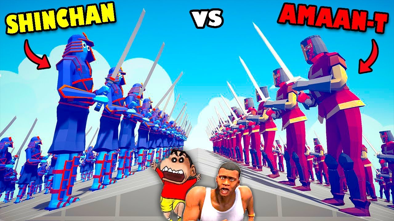 SHINCHAN vs AMAAN-T BATTLE in Totally Accurate Battle Simulator with CHOP | TABS
