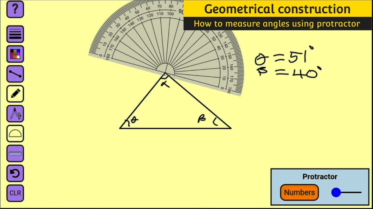 Geometrical construction | How to measure angles using protractor