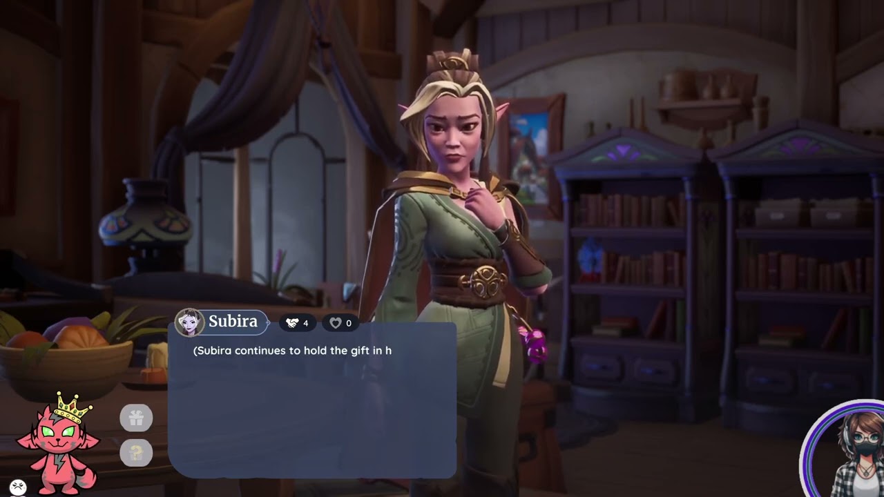 Subira reaction to a romantic gift - Palia