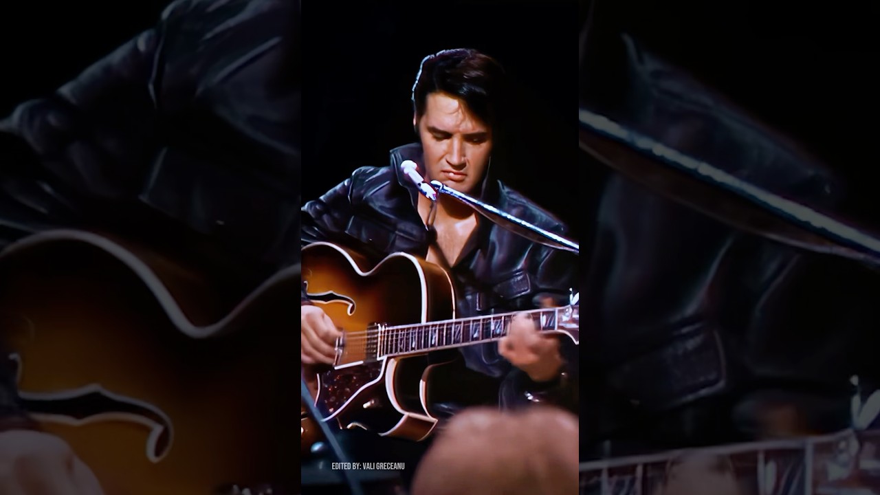 Elvis playing at his great Guitar 😎🎸 #elvis