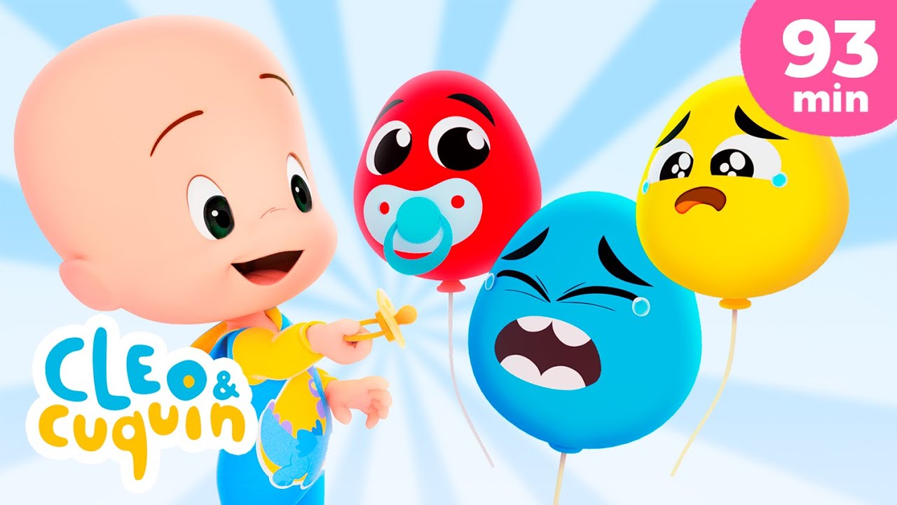 Cleo and Cuquin Indonesia 🎈 Apa yang salah dengan balon bayi 😭 Lagu anak-anak | Video pendidikan