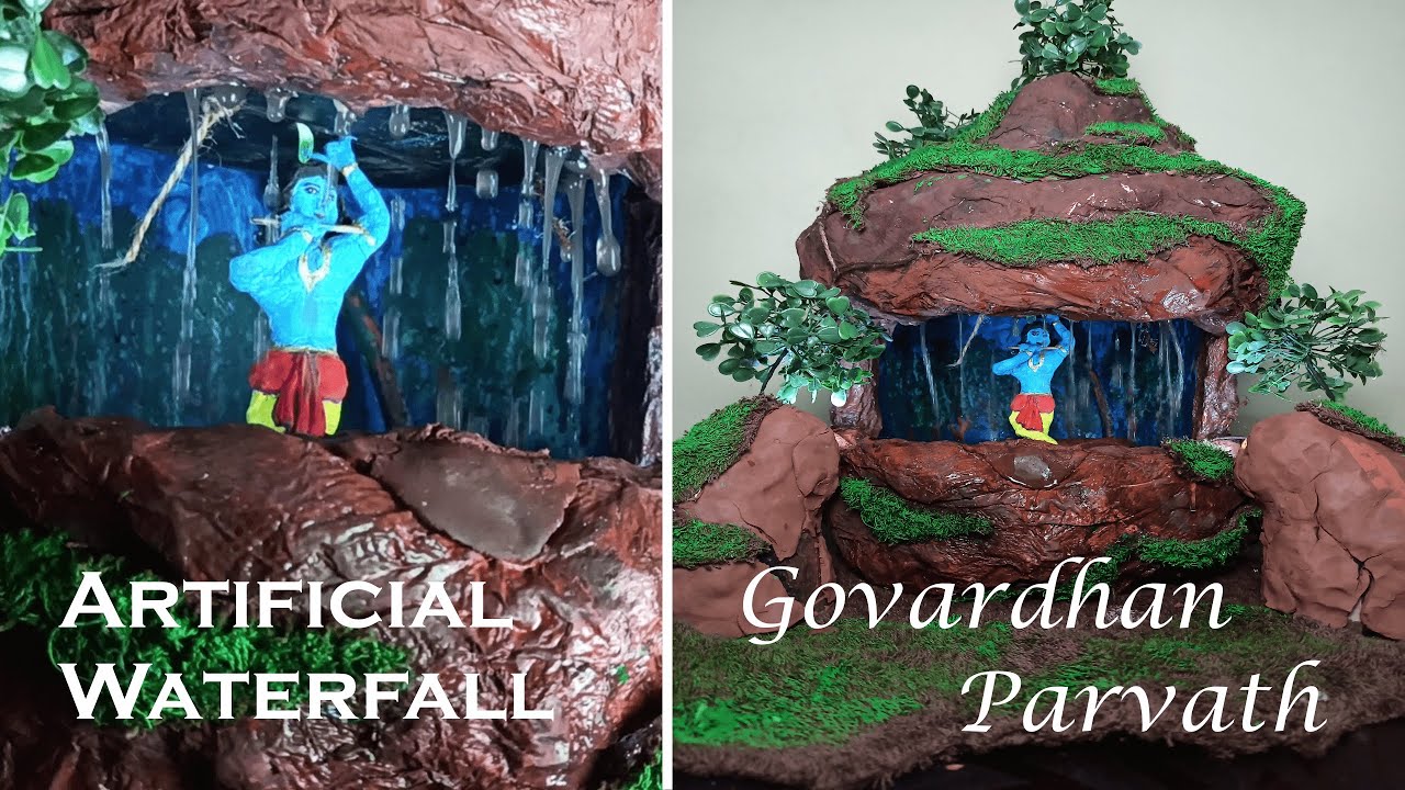 Shree Krishna - Govardhan Parvath | Waterfall (Artificial) | For Home |
