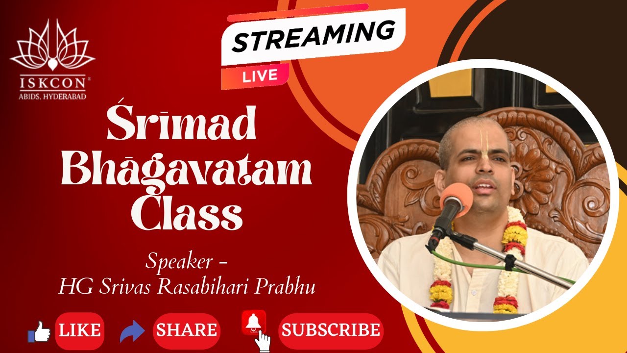 Srimad Bhagavatam Class | SB 5.16.23 | HG Srivas Rasabihari Prabhu | 09-02-2026 | ISKCON Abids Hyd