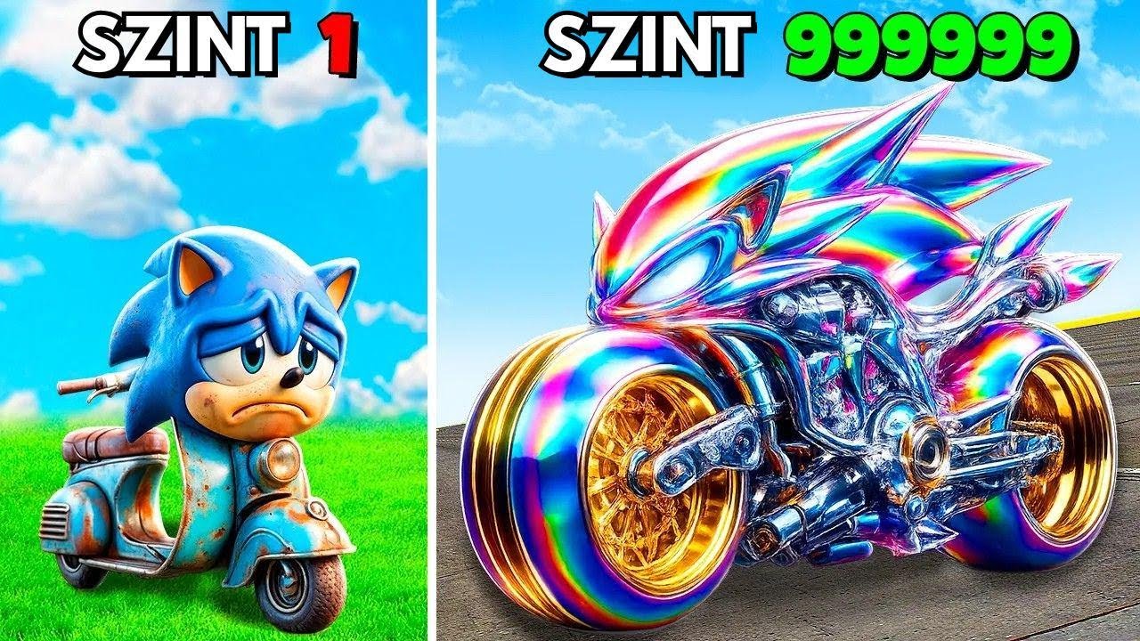 A SONIC MOTORJA: 1. szinttől 1 000 000-ig GTA 5-ben! (Sonic Movie mod)