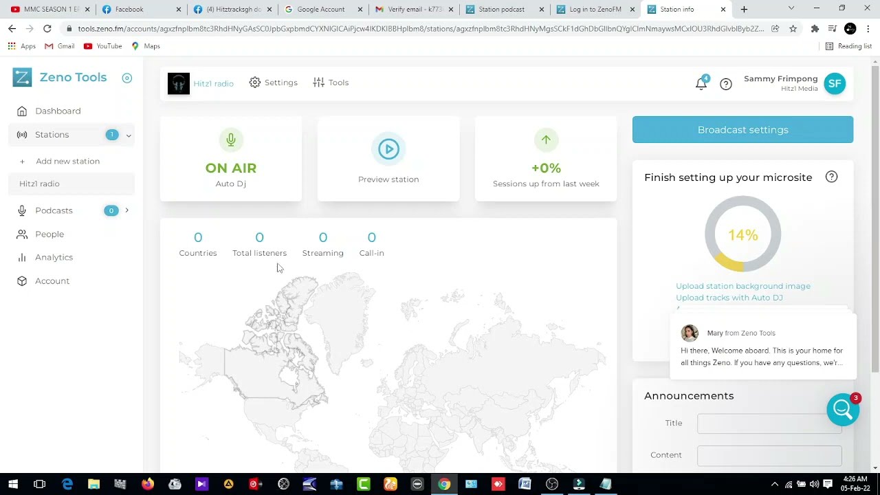 How to create your station on Zeno