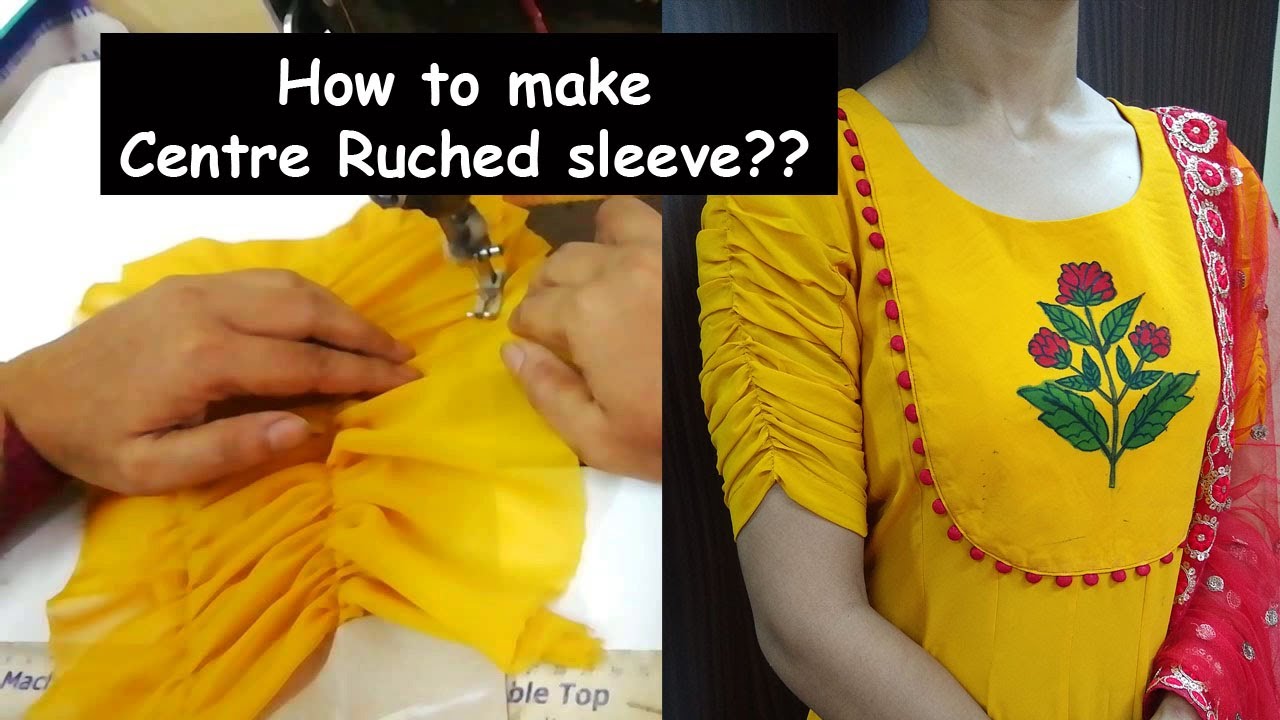 Cutting and sewing of ruched sleeve for blouse, suit and dresses