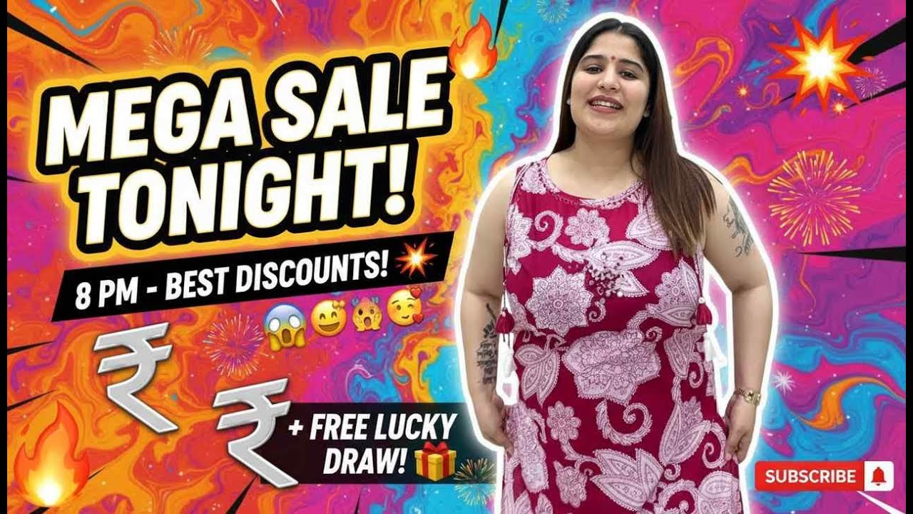 Mega Sale Tonight 🔥 8:00 PM Best Discount 💥 + Free Lucky Draw 🎁