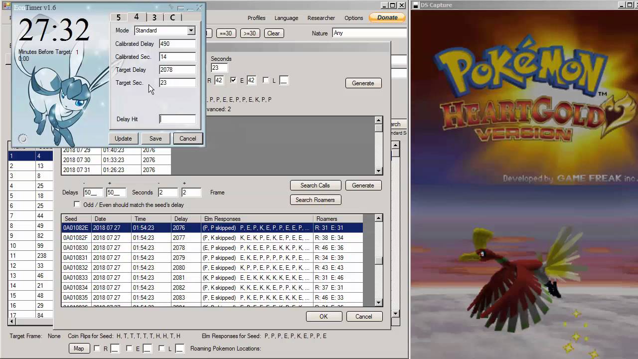 How to RNG Abuse Stationary Pokemon in HGSS