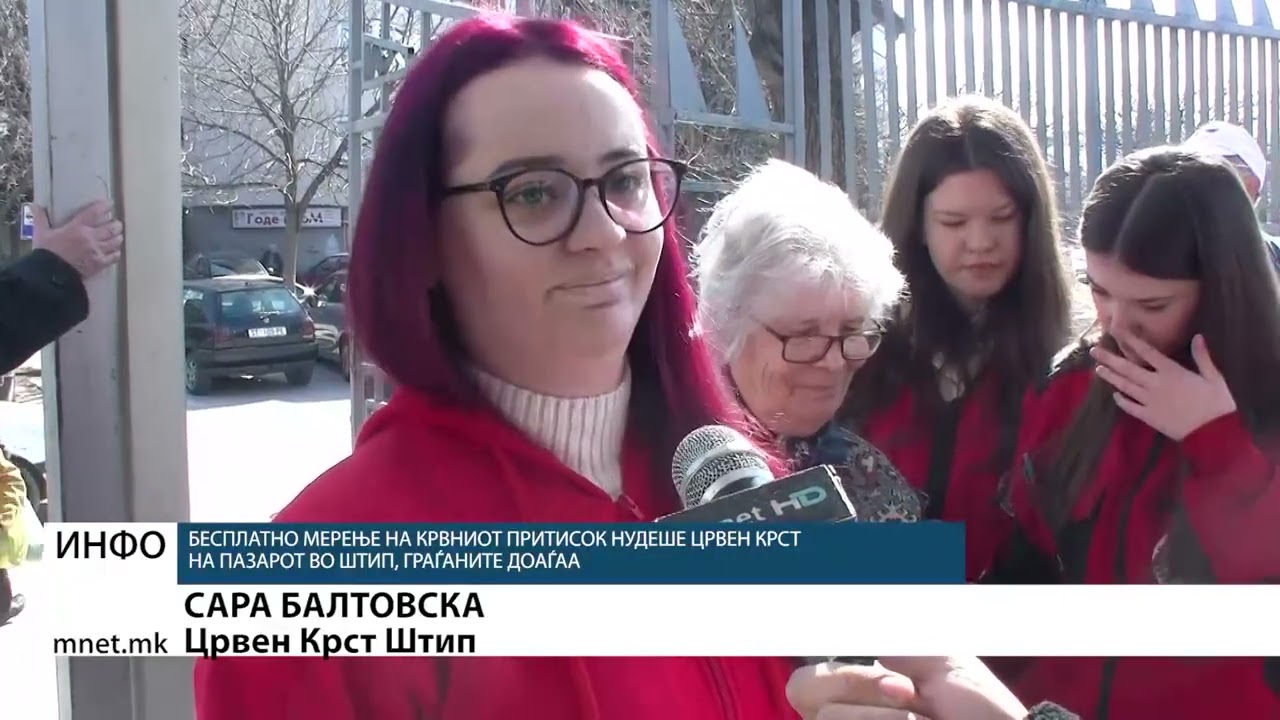 Бесплатно мерење на крвниот притисок, нудеше Црвен Крст на пазарот во Штип, граѓаните доаѓаа