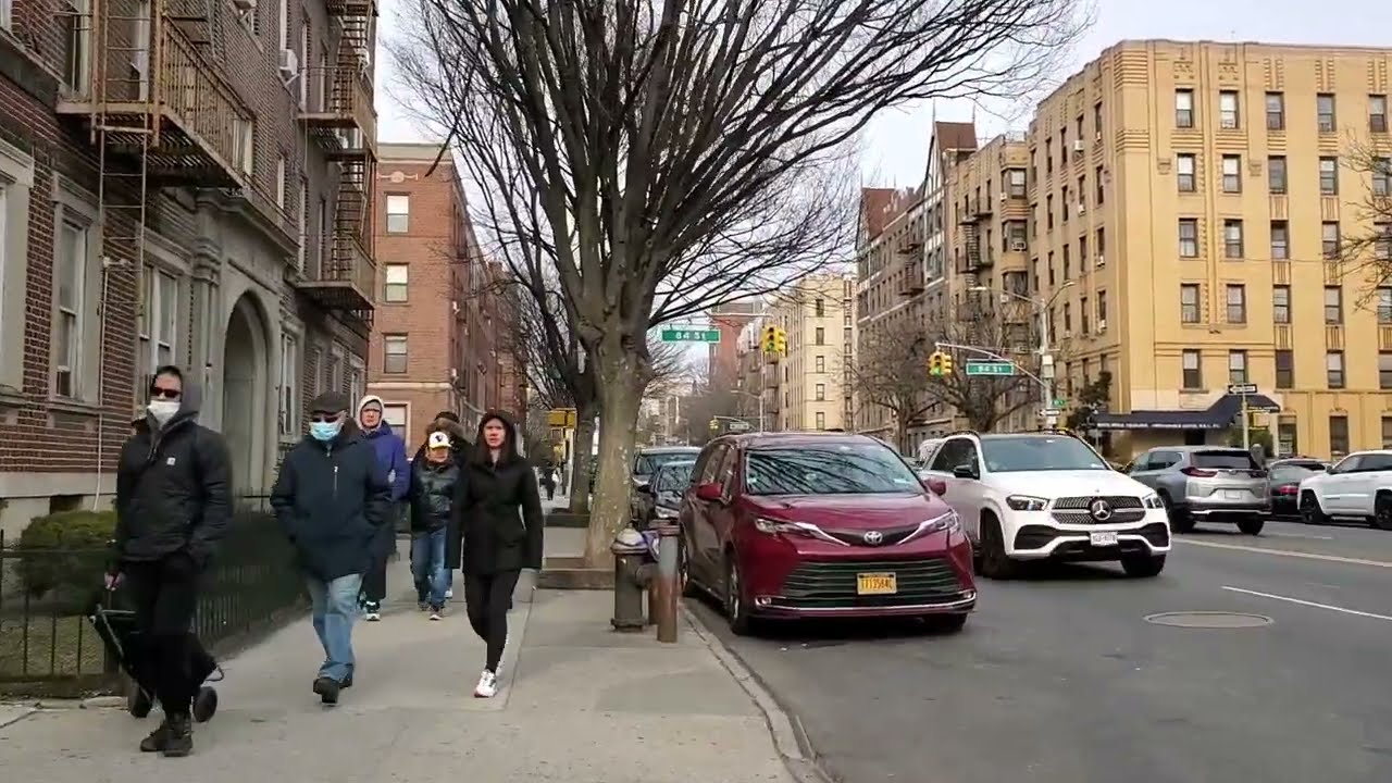 Walking on Bay Parkway Brooklyn New York