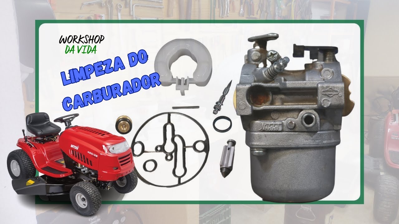 Limpeza Carburador Trator Cortador de Grama (Nikki)
