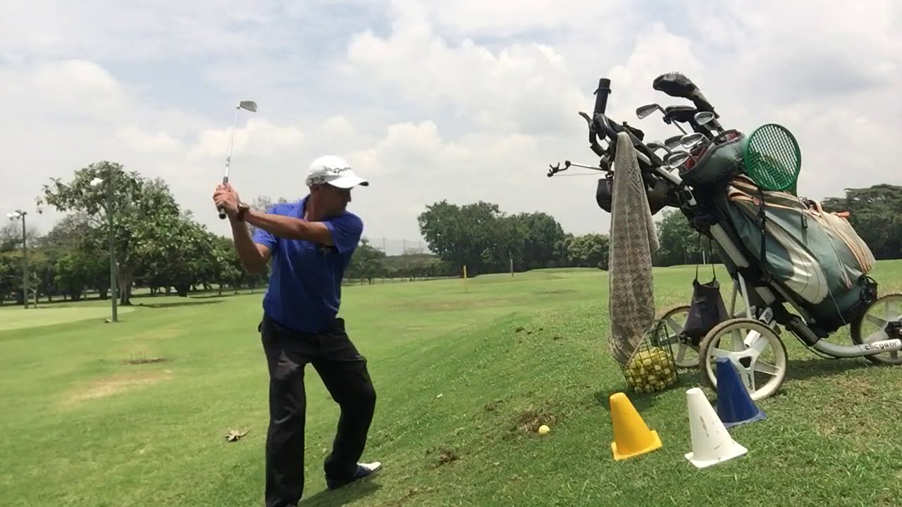 Tiros Especiales de golf.TERRENO INCLINADO EN GOLF “Bola más alta que mis pies #laactituddelgolfista
