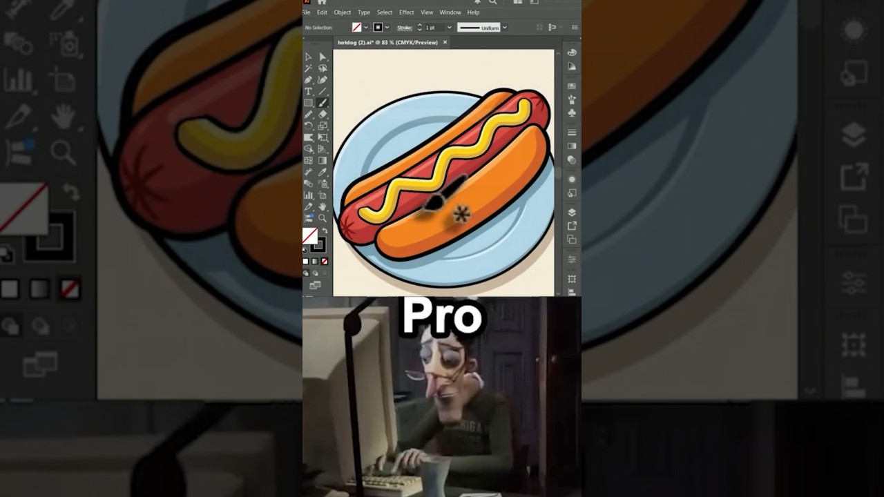 Beginner Vs Pro Artist. #illustrator #shorts
