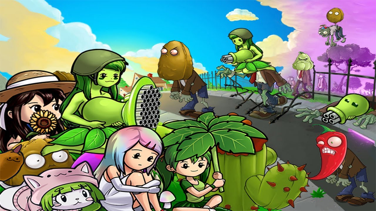 Plants Vs Zombies Girl Gatling Pea Mod Gameplay Zombotany 2