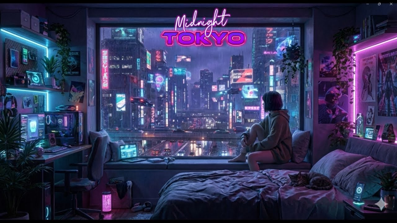 Neon City Lo-fi Beats | Study, Work & Relax 1h