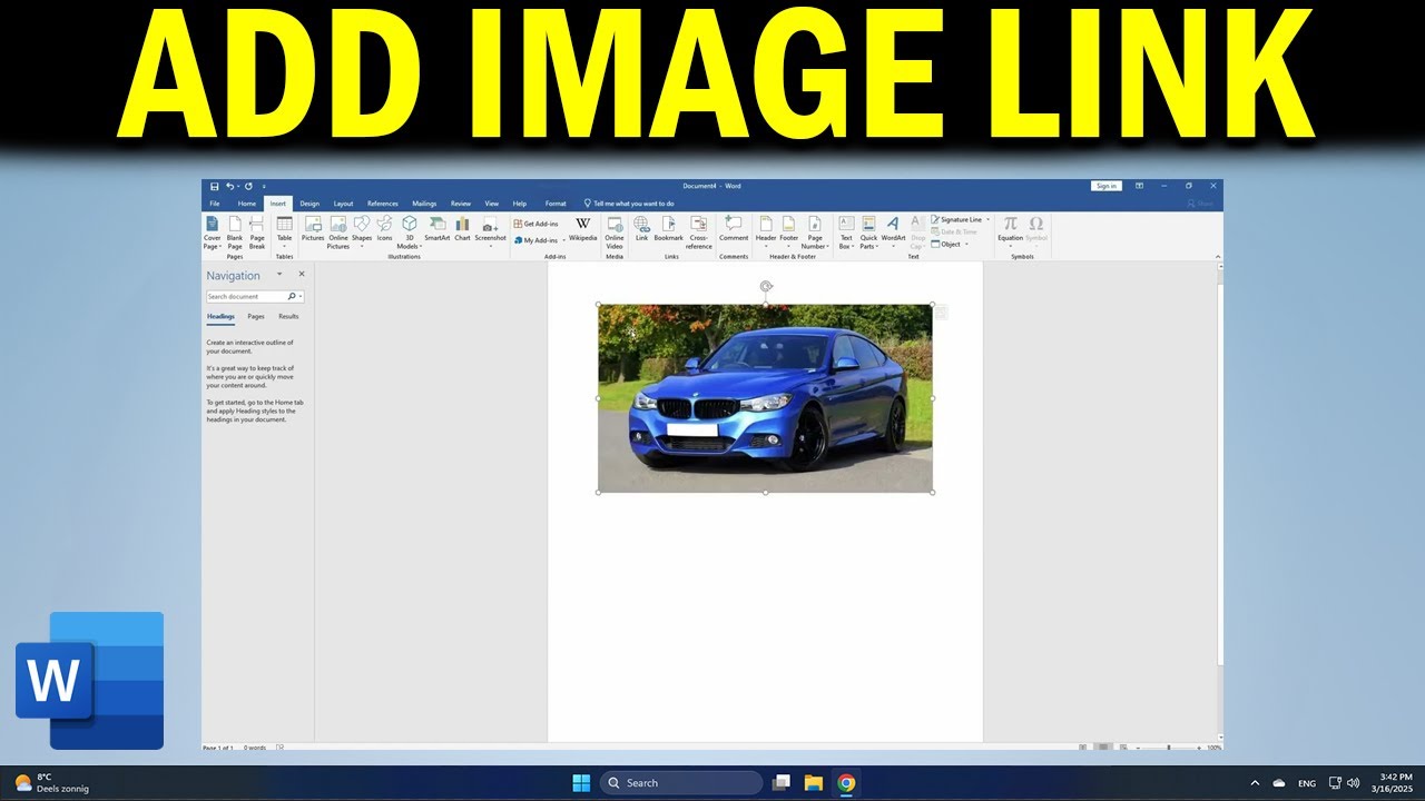 How To Add Image Link in Word