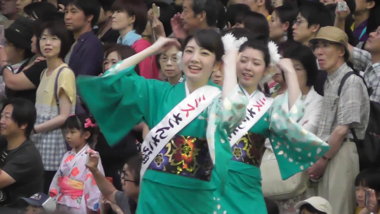 【2018盛岡さんさ踊り】ミスさんさ踊り、ミス横笛、ミス太鼓による盛岡さんさ踊りパレード　2018年8月4日　パート１