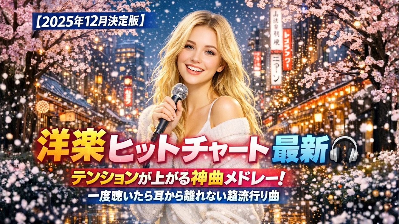 【2025年12月決定版】洋楽 ヒット チャート 最新 🎧 テンションが上がる神曲メドレー！一度聴いたら耳から離れない超流行り曲
