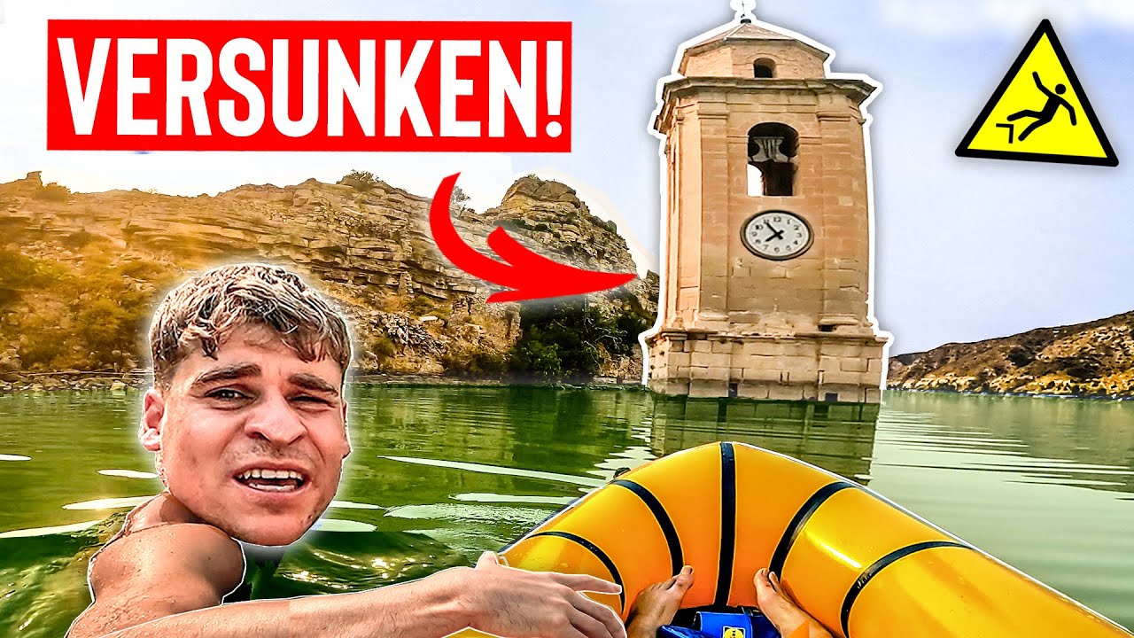 Schwierige KLETTERAKTION auf KIRCHTURM mitten im WASSER! 💦| Auf den Spuren einer VERSUNKENEN STADT!
