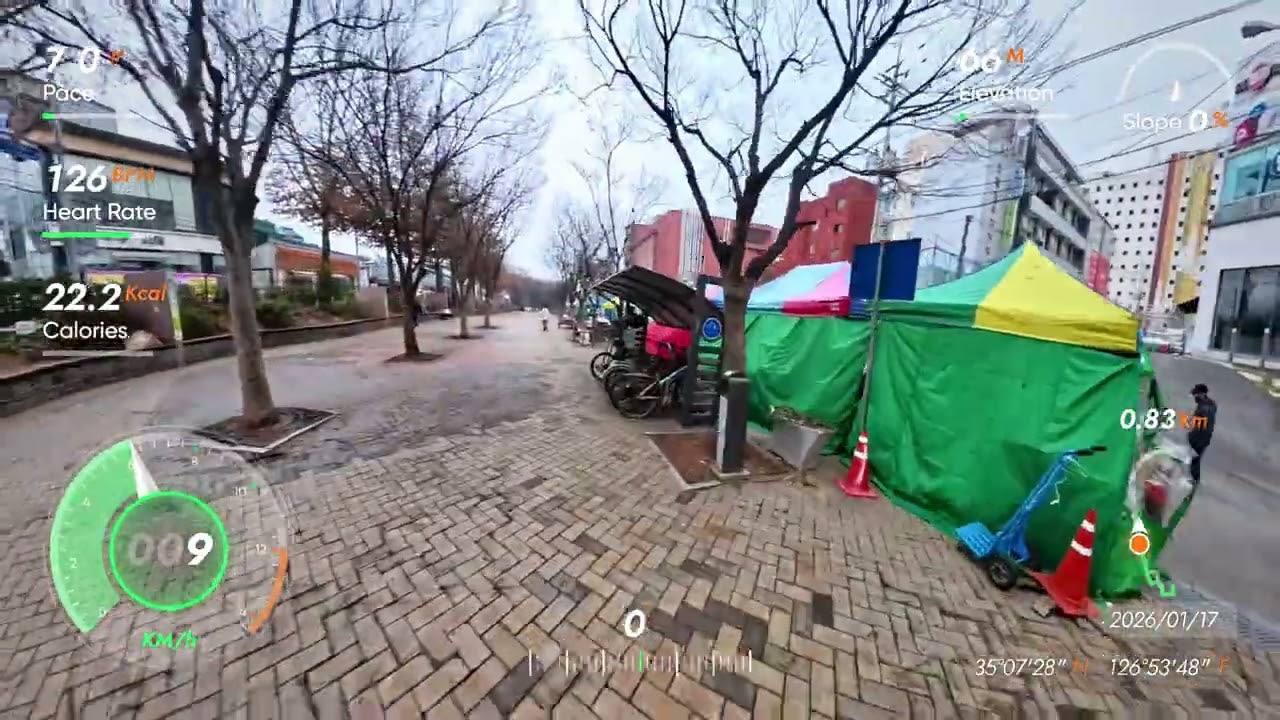 뛰기 정말 싫었는데... 꾹 참고 나간 4.5km 30분 조깅 (진월동 푸른길)