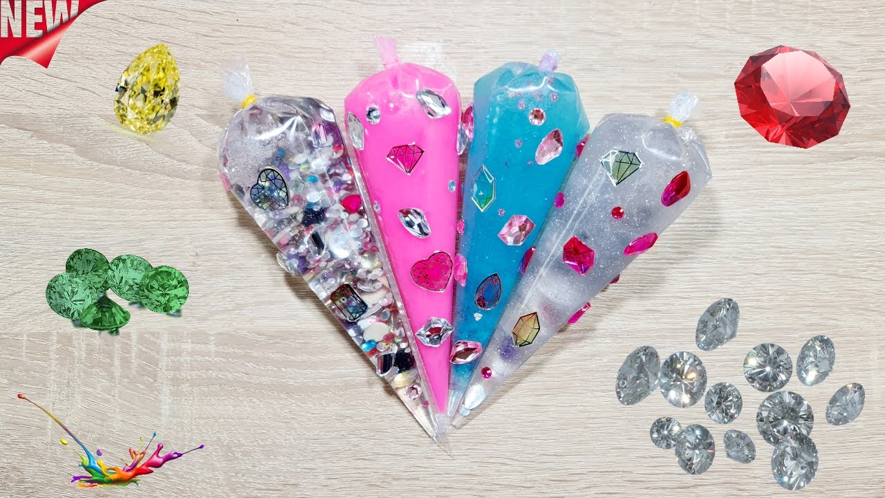 Tedy Tells...How to Make Diamond Slime with Piping Bags | Slime Story | 369