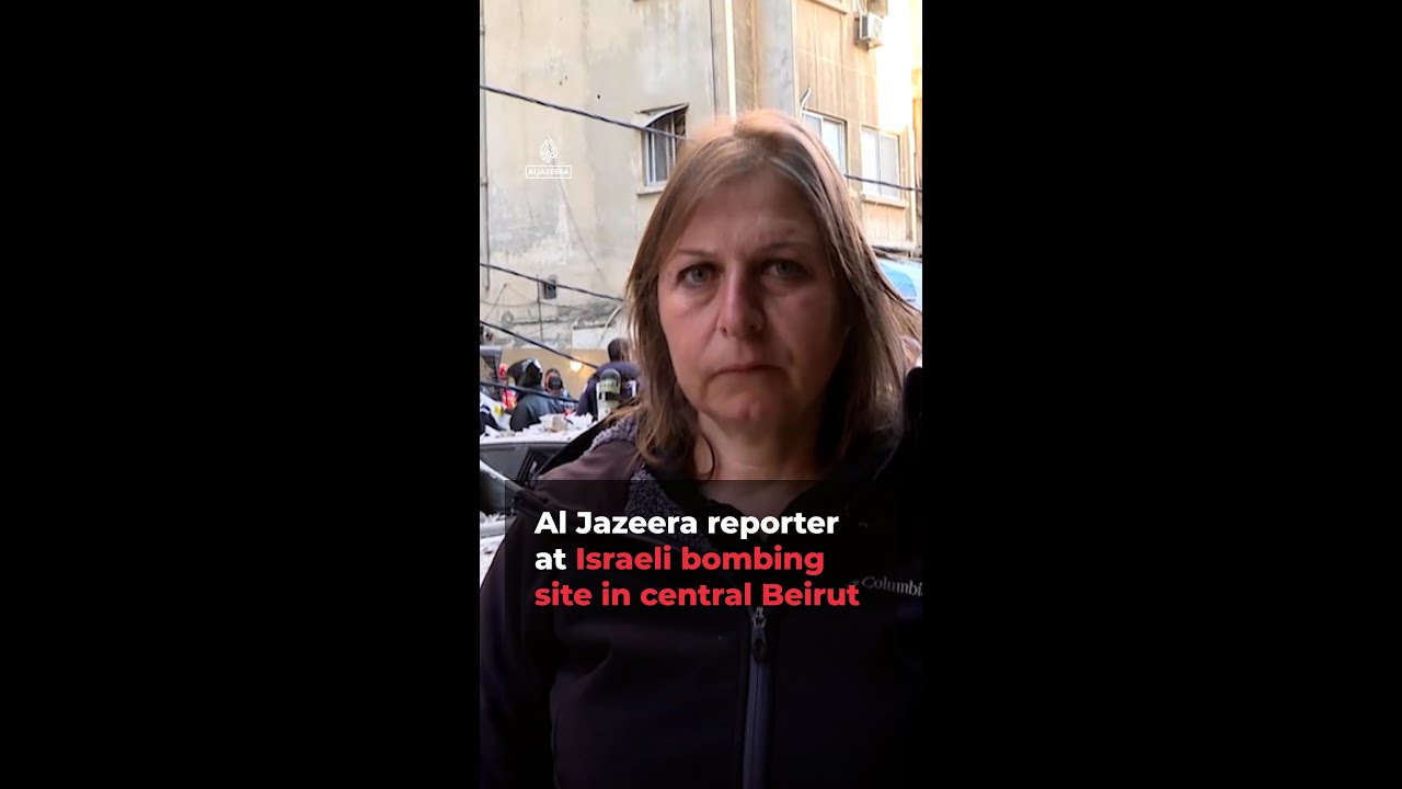 Al Jazeera reports from Israeli bombing of Beirut apartment block | AJ#shorts