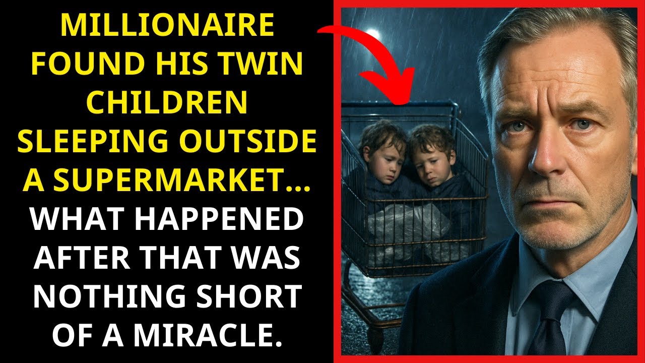 Millionaire Finds His Twin Children Sleeping Outside a Market… What Happened Next Was a Miracle.
