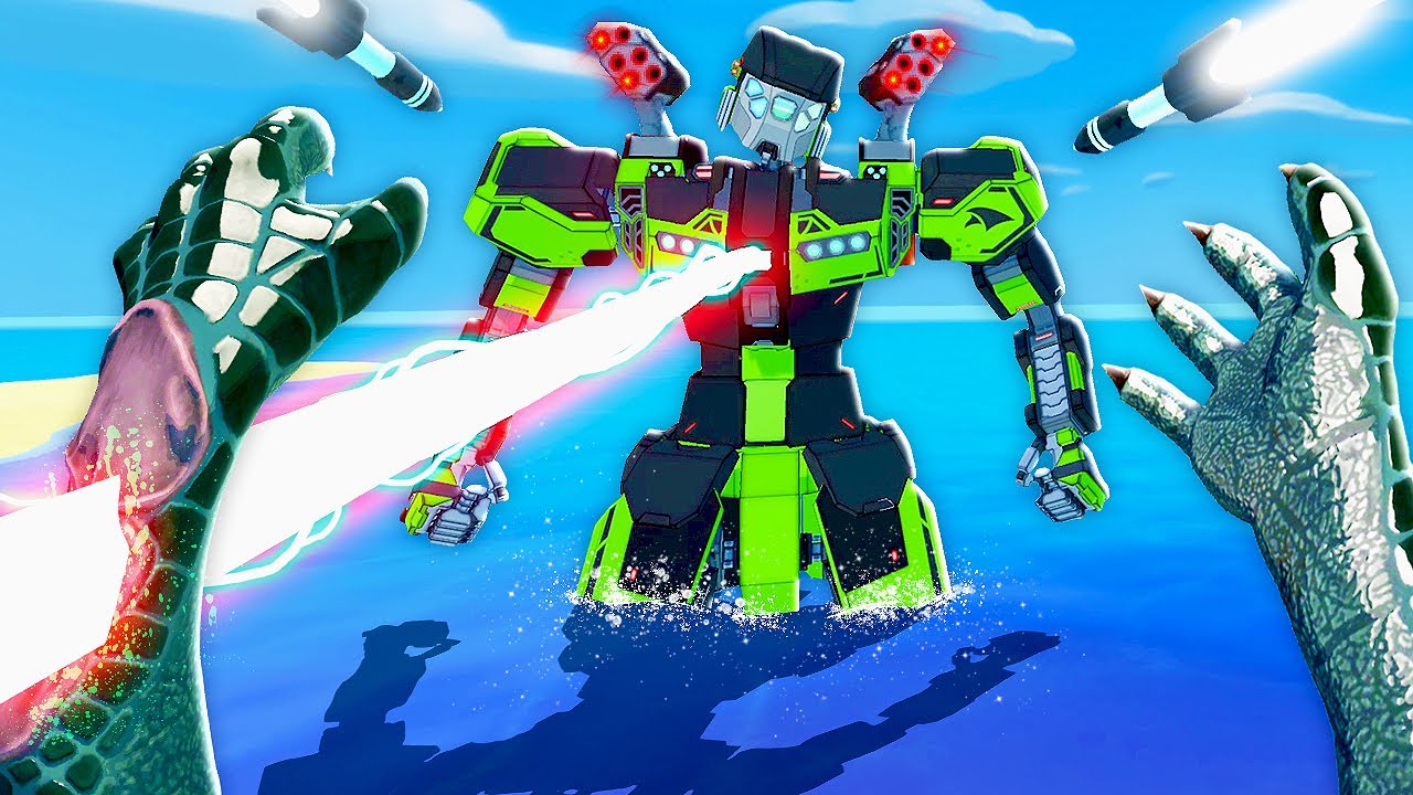 Fighting DEADLY Mech BOSS as Kaiju with NUKES (Monster Titan Simulator VR)