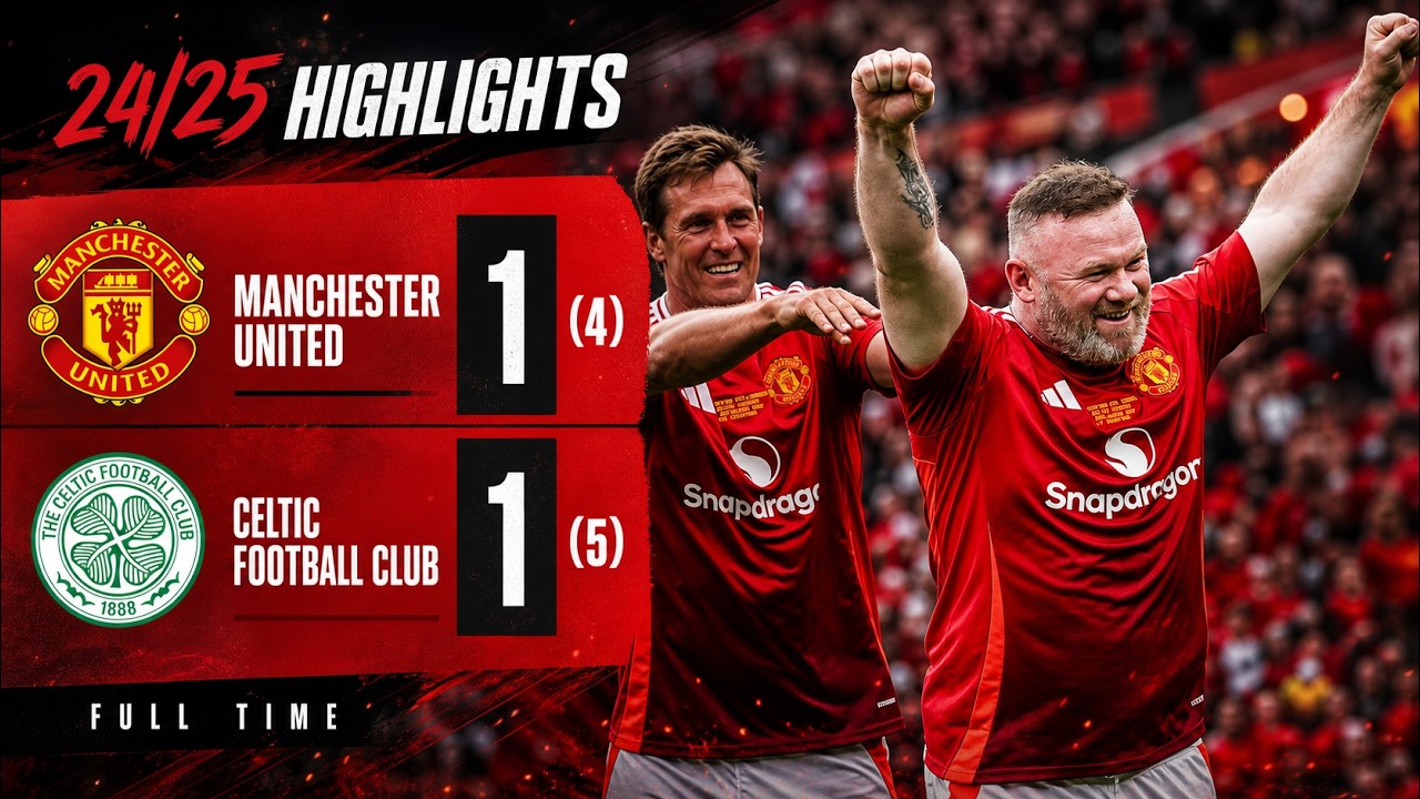 Wayne Rooney Scores INCREDIBLE Free Kick at Old Trafford 🔥 | Man United Legends vs Celtic