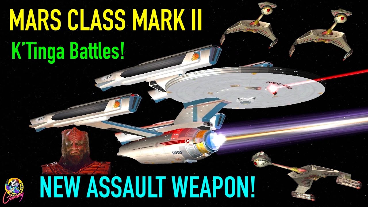 Mars Class MKI & MKII - Prototype Assault Phaser VS 3 K'Tingas - Star Trek Starship Battles
