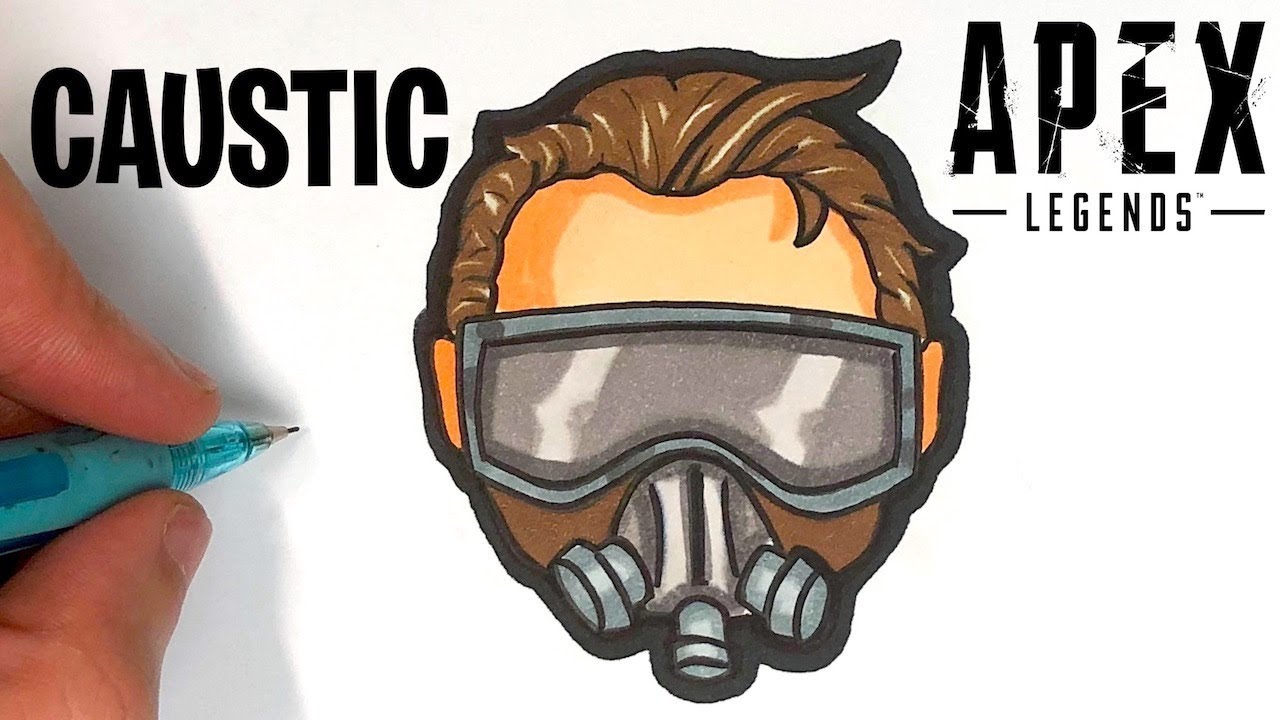 DESSIN FACILE - CAUSTIC (APEX LEGENDS, EMOJI)
