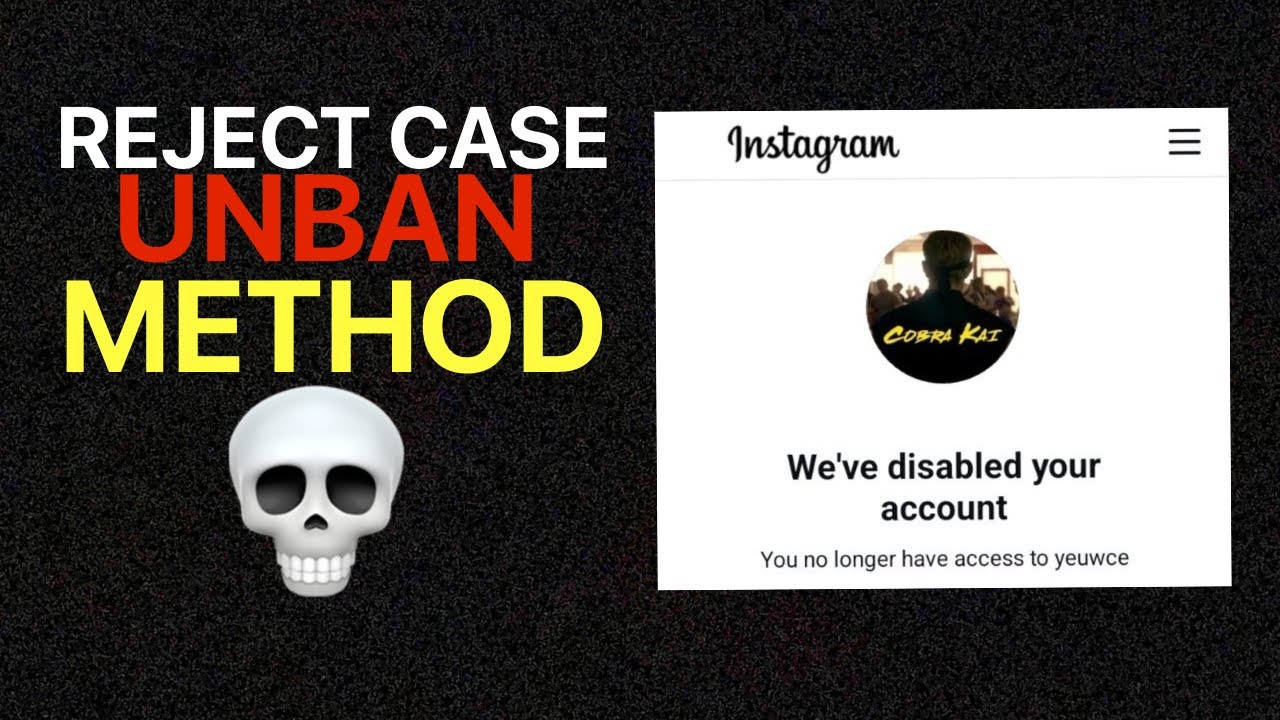 Reject case unban method | how to recover disabled Instagram account | instagram unban method