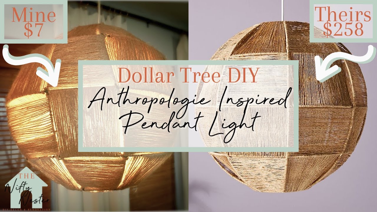 Dollar Tree DIY Anthropologie Inspired Decor / DIY Pendant Light