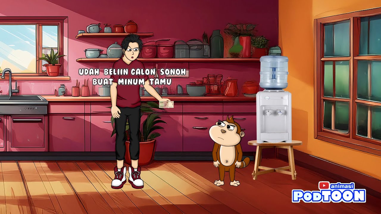 ADA TAMU PAS AIR GALON HABIS