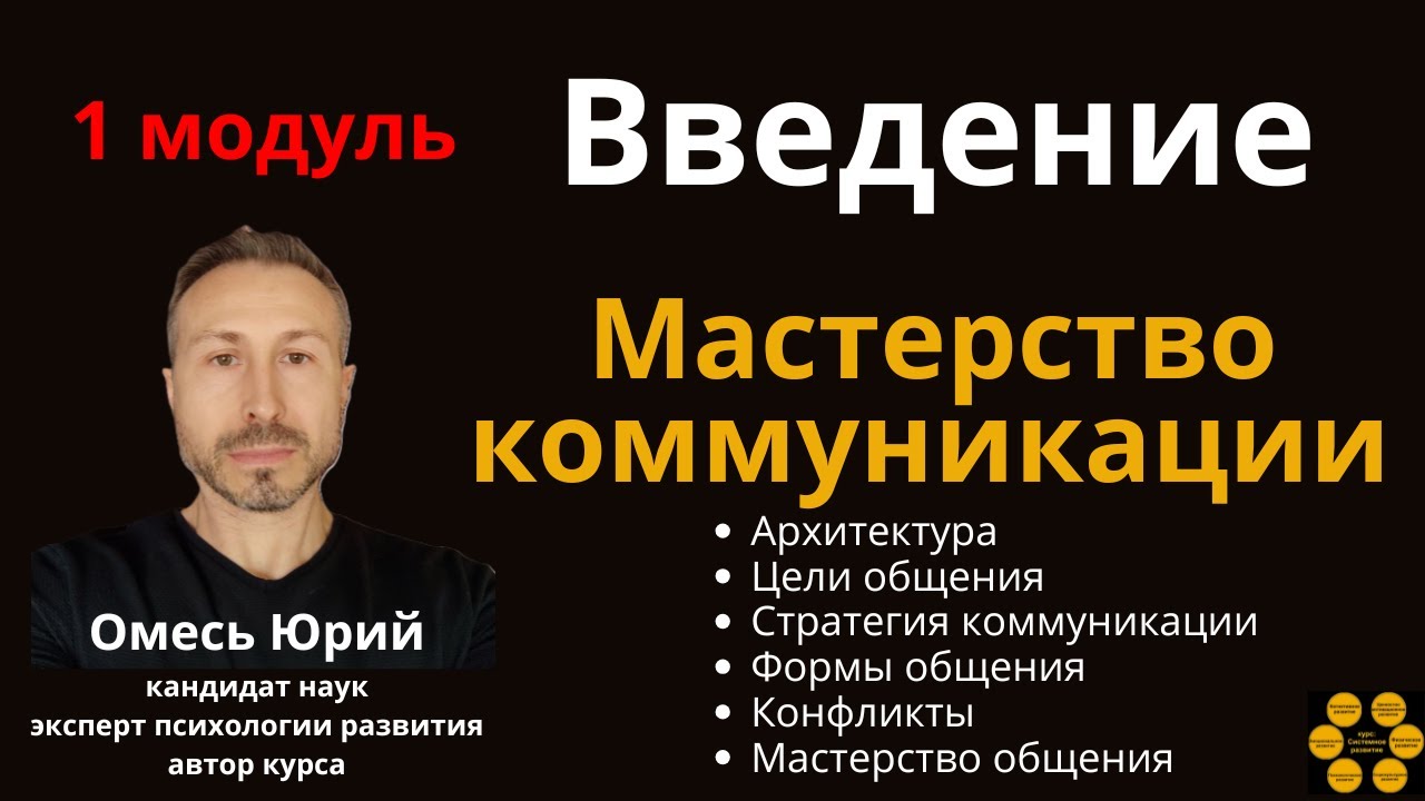 Модуль 1. Введение: Архитектура коммуникации