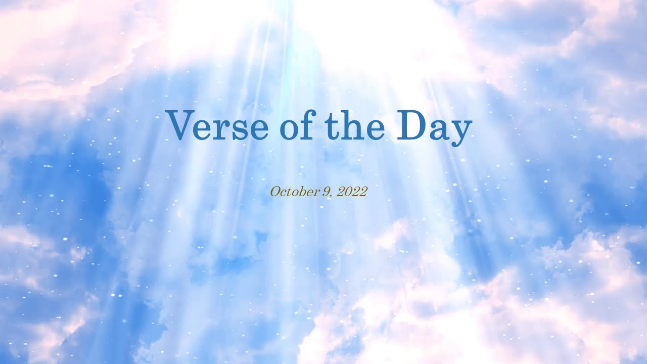 Bible Verse of the Day - October 9, 2022