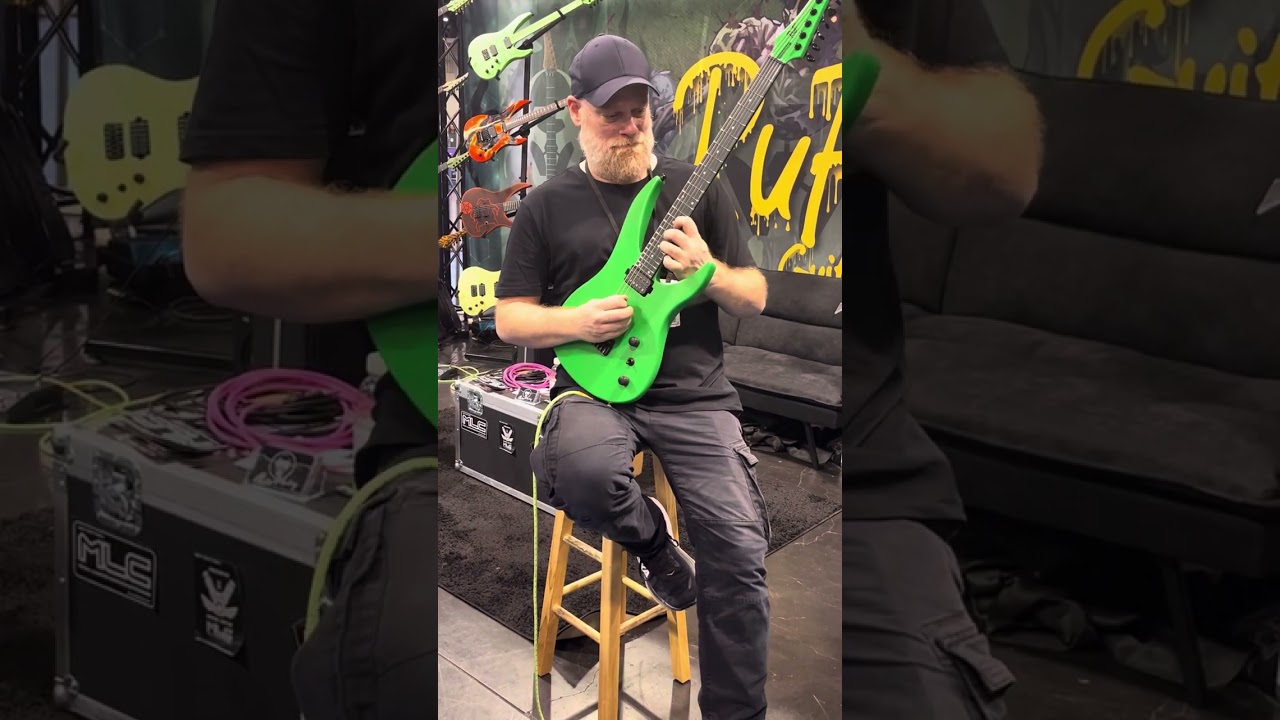 Per Nilsson of Scar Symmetry Shredding at NAMM 2024