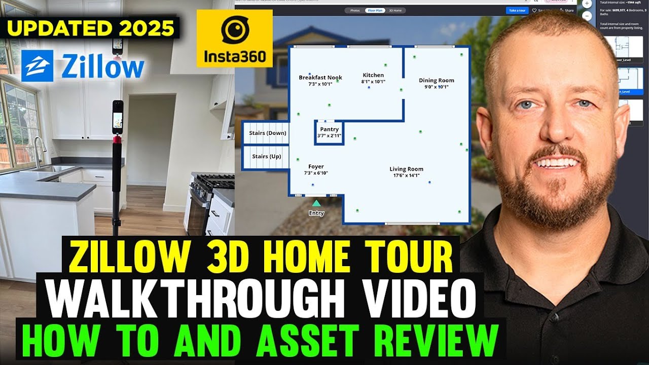 Видеообзор Zillow 3D Home Tour | Пошаговое руководство 2025 с Insta360 X4