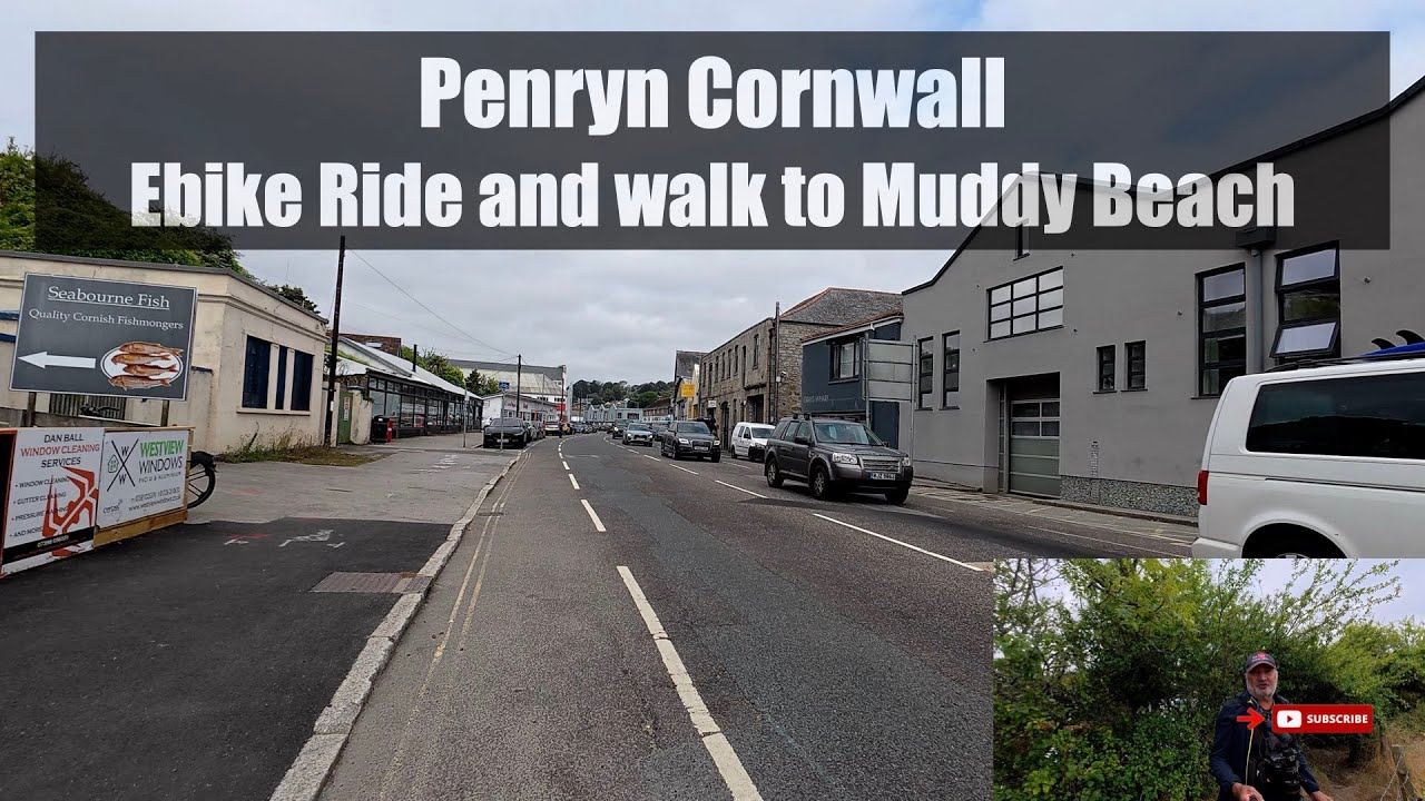 Penryn Cornwall  Ebike Ride and walk to Muddy Beach