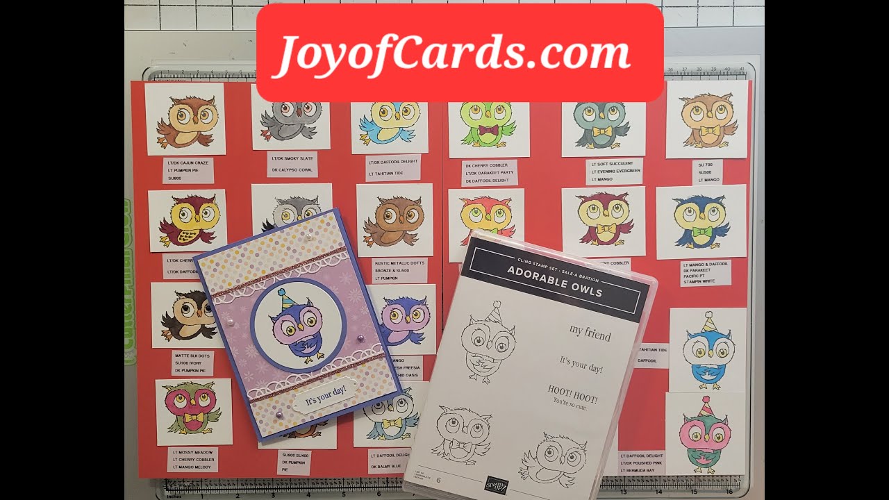 22 Coloring Samples of Adorable Owls Stampin' Up! #StampinUp #AdorableOwls